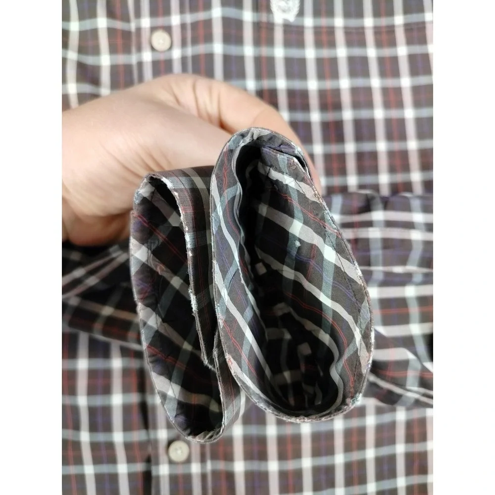 Cinch Shirt‎ Mens Medium Black Red Plaid Button Westerncore Rodeo Cowboycore - Picture 5 of 10